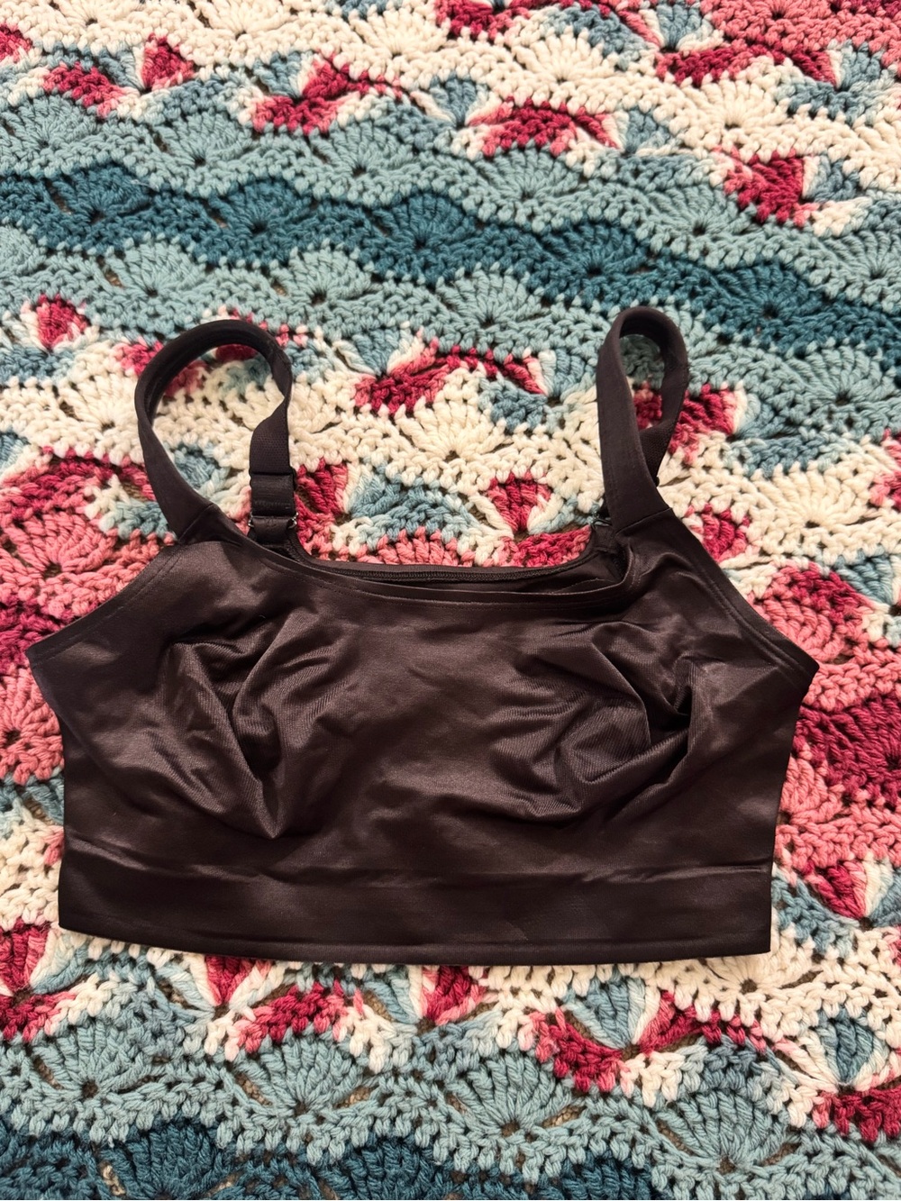 Ruby Ribbon Black Stretch Comfort Sports Bra
